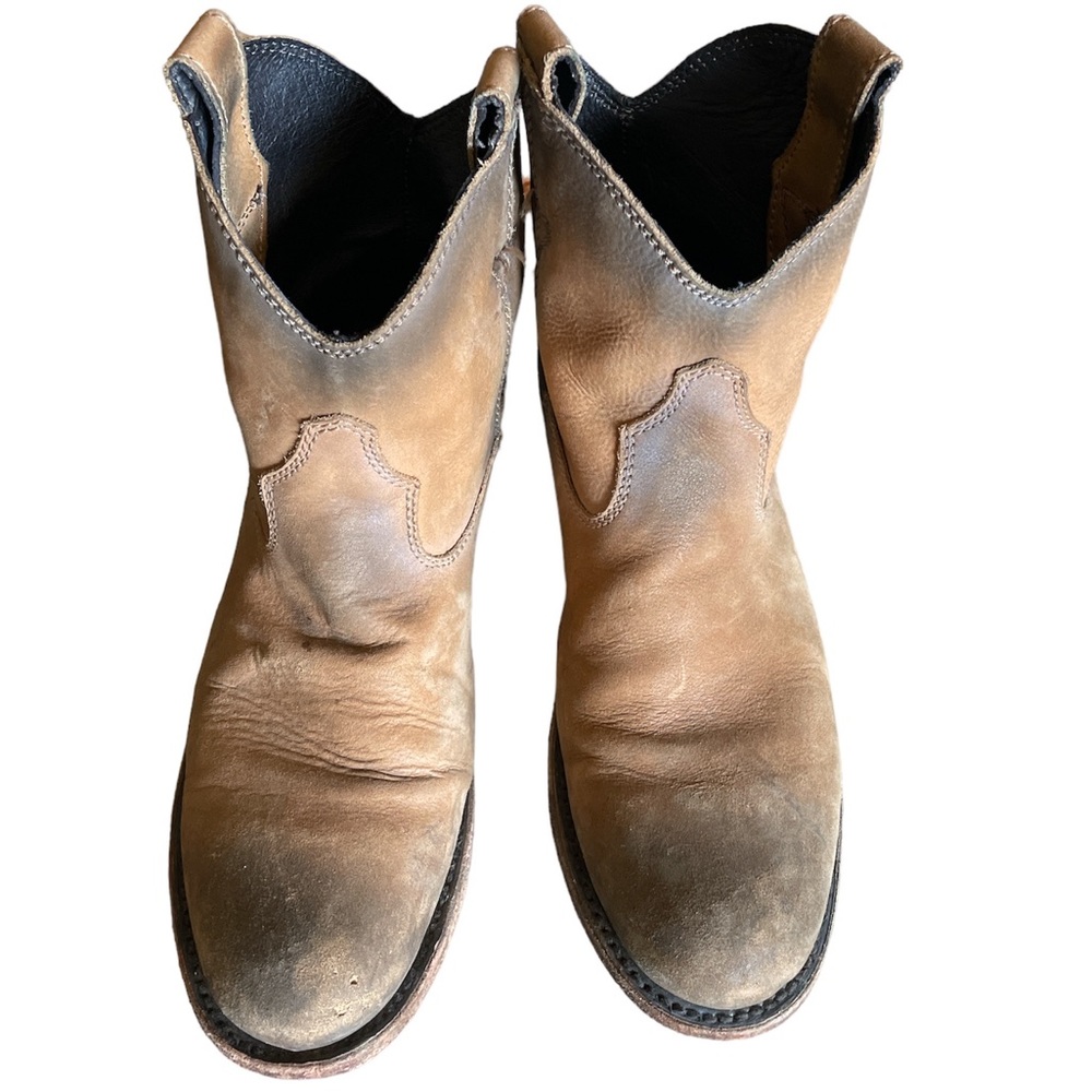 Liberty Black distressed ankle western boot